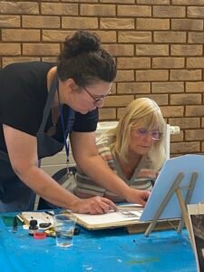 Basingstoke tutor giving instruction to student