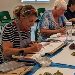 Basingstoke students working on their art.