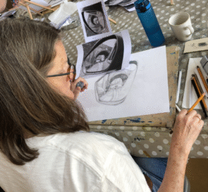 horsham-student-drawing-wingmirror